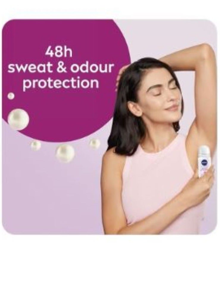 Nivea Pack Of 3 Nivea Pearl And Beauty Antiperspirant Roll On Deodorant 50 Ml - Image 5