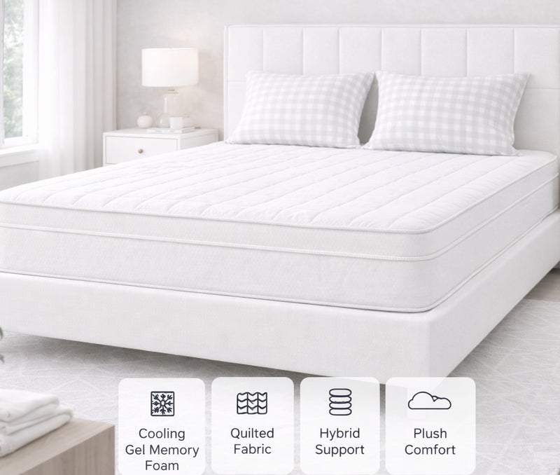 ريكسال هوم مرتبة Rexal Home Euro Heaven بريميوم بنظام النوابض الجيبية – سماكة 30 سم، ميموري فوم مع جل مبرد، فوم عالي المرونة، دعم متوسط الصلابة، تخفيف الضغط وعزل حركة منخفض، مقاس كوين 150 × 190 سم - Image 2