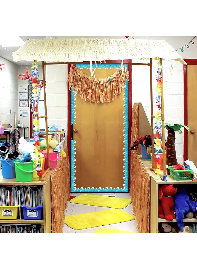 erorex Ocean Waves Bulletin Board Border Self Adhesive Blue Turquoise Trim Paper Beach Classroom Decorations Waterproof Back To School Office Chalkboard Decor 49.2 Feet - Image 3