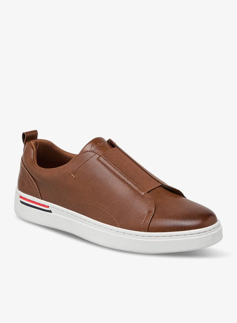 Lee Cooper Men's Solid Slip-On Loafers with Pull Tabs