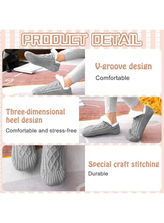 HZYH Fluffy Fleece Slipper Socks, Non-Slip Warm Winter Socks, Indoor Slipper Socks, Plush Socks, Home Sleep Gifts for Women - Image 4
