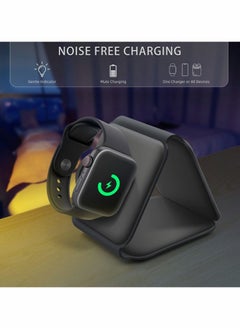 XiuWoo Wireless Charging, 3 in 1 Charger,Wireless Magnetic Fast Charging Foldable Dock station Charger for iPhone 13/12/11/8/Pro/Max,for iWatch,forAirPods 3/2/Pro and Samsung  - Image 4