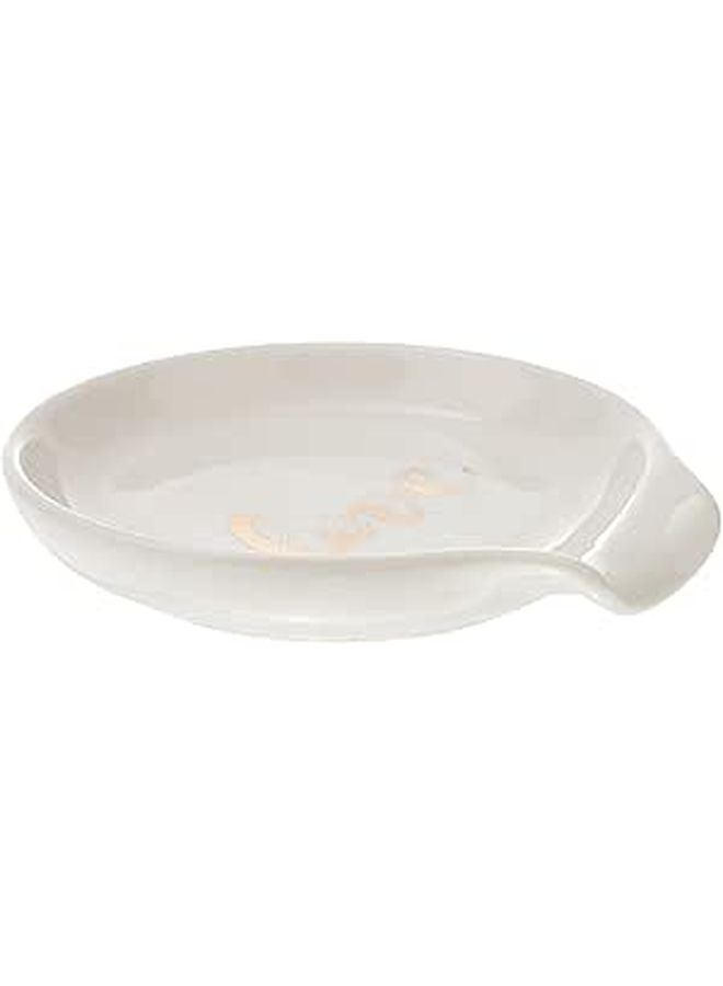 Ceramic Soup Spoon Rest Holder Tray For Kitchen Counter Hot Pot Use - Image 1