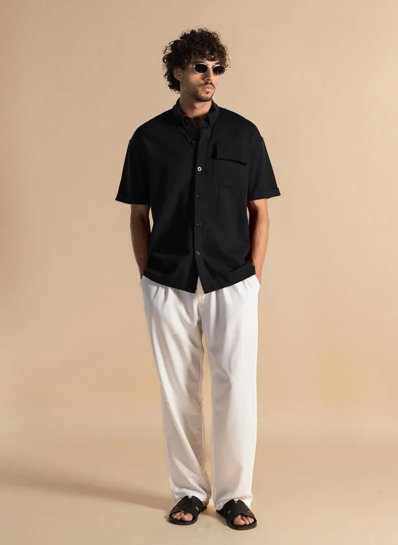SHAPES DETAILED POCKET SHIRT
