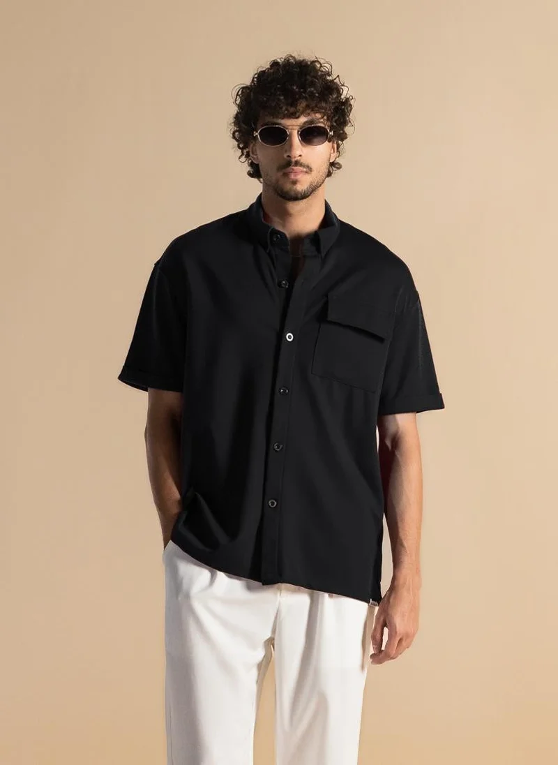 SHAPES DETAILED POCKET SHIRT