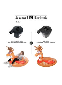 Jasonwell Jasonwell Electric Air Pump Portable Quick-Fill AC DC Inflator Deflator Pump for Air Mattress Inflatables Pool Floats Water Toy Raft Bed Boat Pool Toy with Nozzles 110-240 V  - Image 2