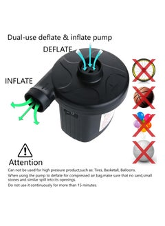 Jasonwell Jasonwell Electric Air Pump Portable Quick-Fill AC DC Inflator Deflator Pump for Air Mattress Inflatables Pool Floats Water Toy Raft Bed Boat Pool Toy with Nozzles 110-240 V  - Image 3