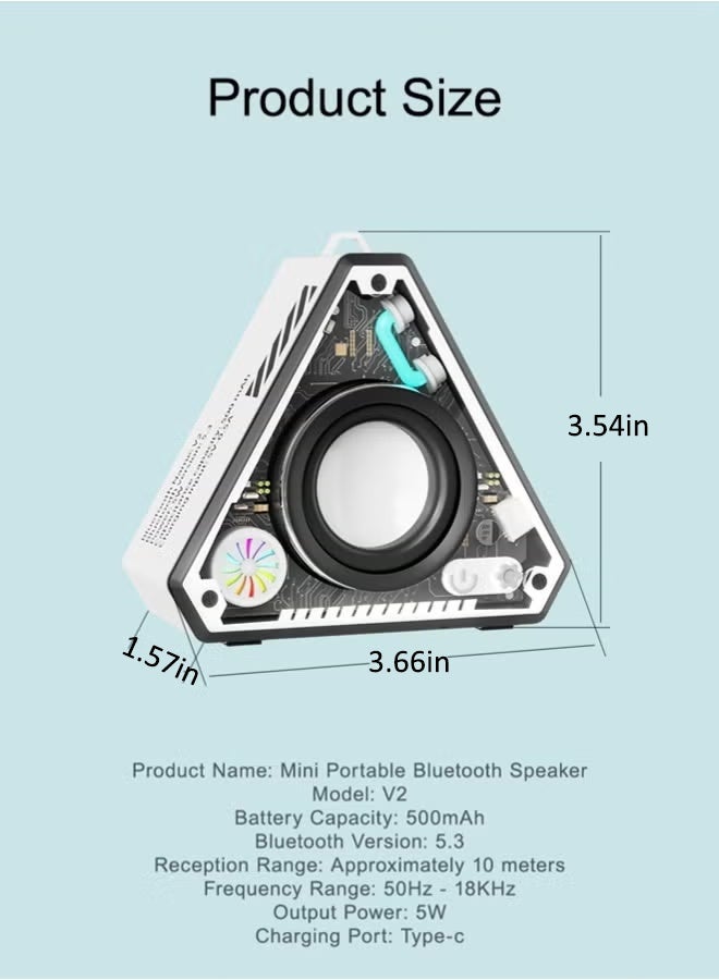 Vixplorn Wireless Bluetooth speaker,   Outdoor speaker   Smart speaker   Dual-device connectivity   With lighting   Portable for outdoor use - Image 2