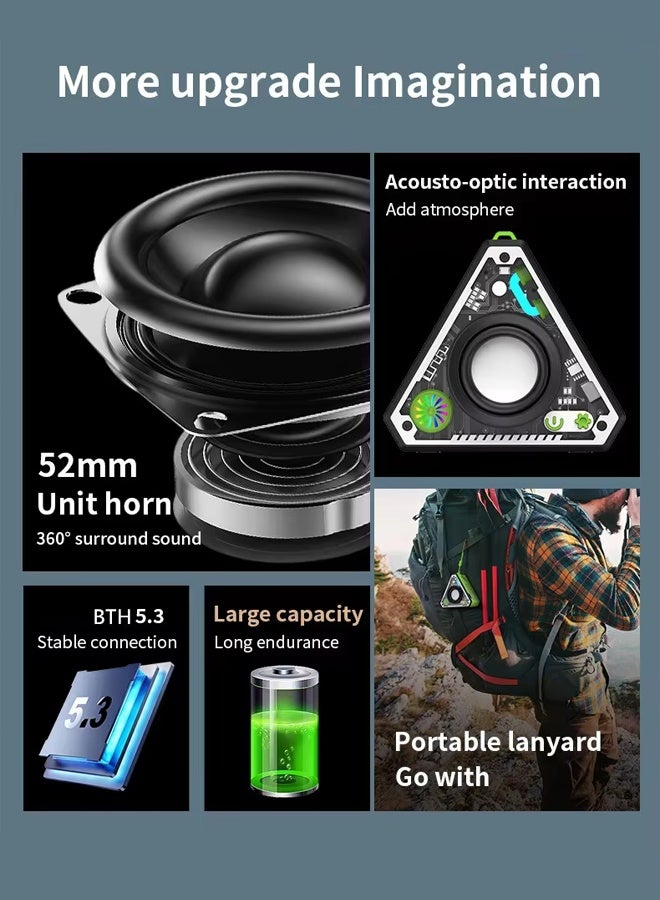 Vixplorn Wireless Bluetooth speaker,   Outdoor speaker   Smart speaker   Dual-device connectivity   With lighting   Portable for outdoor use - Image 4