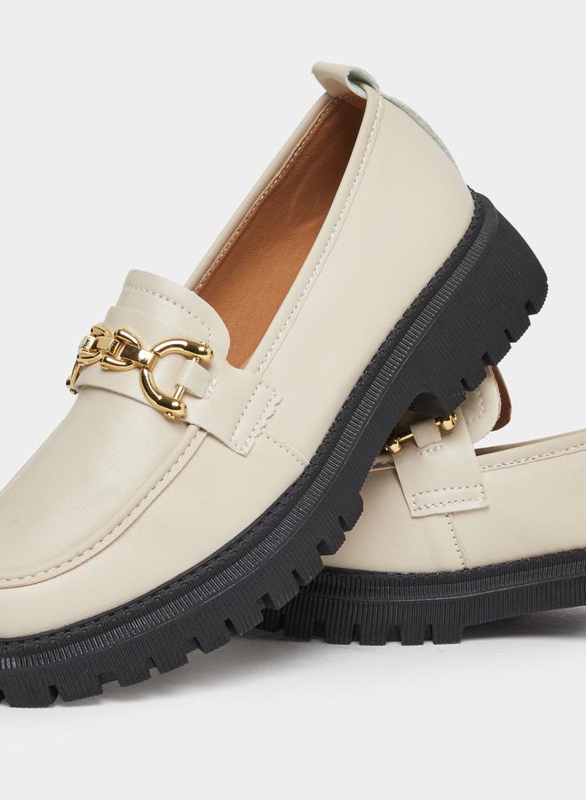 ستايلي حذاء لوفرز بنعل شانكي مُزين بتفاصيل معدن - Image 4