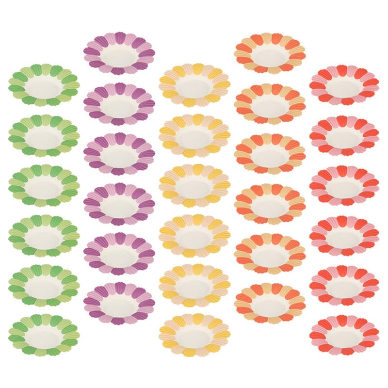 Flower Shaped Paper Plates 50pcs Disposable Party Serving Tableware - Image 2