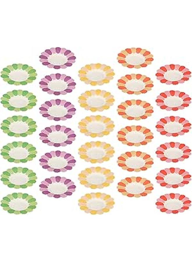 Flower Shaped Paper Plates 50pcs Disposable Party Serving Tableware - Image 1