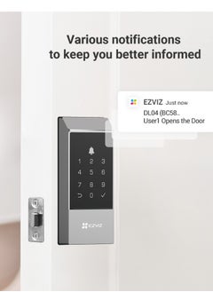 EZVIZ EZVIZ DL04 Smart Door Lock Smart Lock - Bluetooth & Wi-Fi Enabled, Multi-Method Keyless Entry, Remote Control, Anti-Tamper Alerts, Easy Installation - Ideal for Home Security  - Image 5