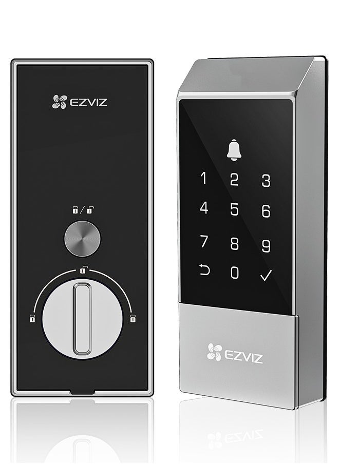 EZVIZ - EZVIZ DL04 Smart Door Lock Smart Lock - Bluetooth & Wi-Fi Enabled, Multi-Method Keyless Entry, Remote Control, Anti-Tamper Alerts, Easy Installation - Ideal for Home Security - Image 1