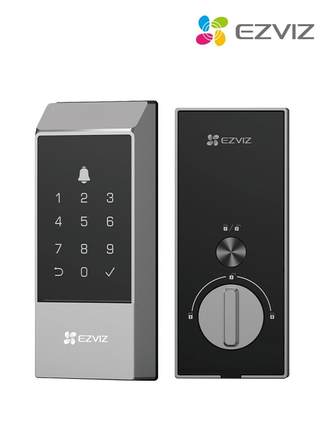 EZVIZ - EZVIZ DL04 Smart Door Lock Smart Lock - Bluetooth & Wi-Fi Enabled, Multi-Method Keyless Entry, Remote Control, Anti-Tamper Alerts, Easy Installation - Ideal for Home Security - Image 1