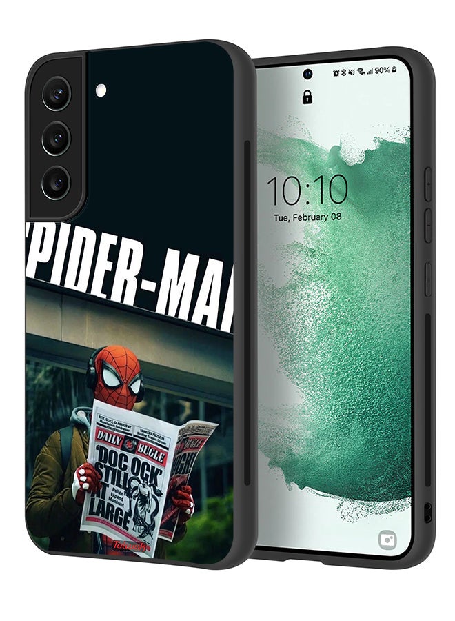Tolwak Samsung Galaxy S22 5G Protective Case Cover Spiderman Reading Newspaper - Image 1