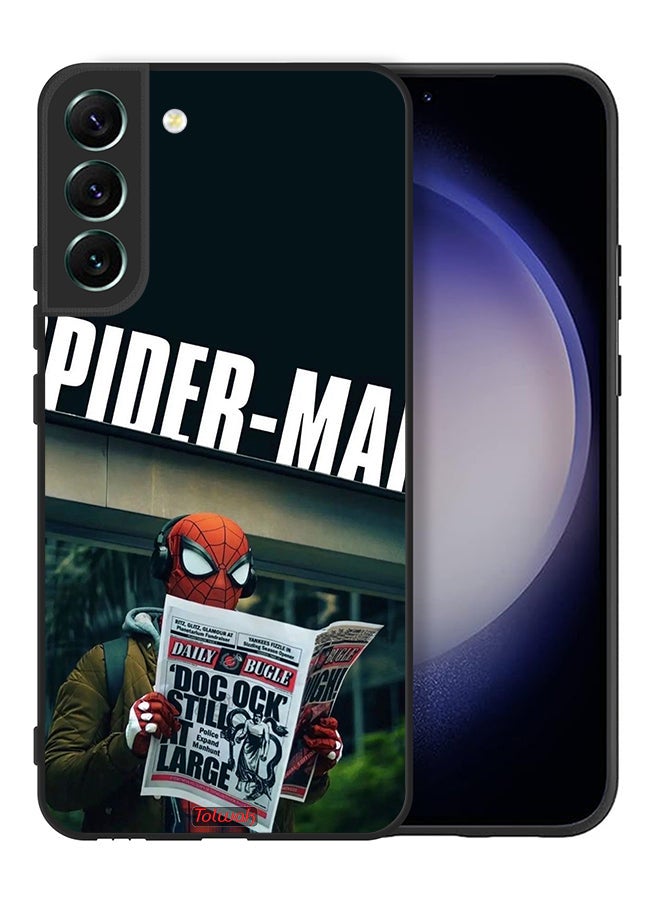 Tolwak Samsung Galaxy S22 5G Protective Case Cover Spiderman Reading Newspaper - Image 2
