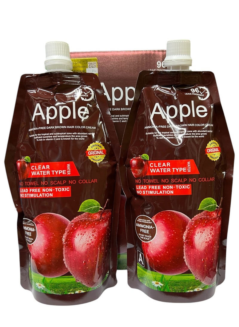Apple Blossom Naturals Ammonia-Free Natural Organic Brown Hair Color Cream 1000ml - Image 4