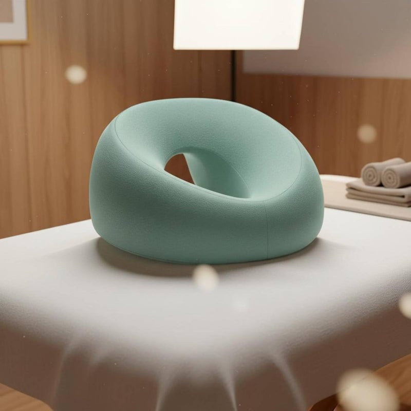 Massage Table Face Pillow Removable Washable Cover Memory Foam Face Cradle Headrest Cushion for Beauty Salon, Gray, Standard - Image 3
