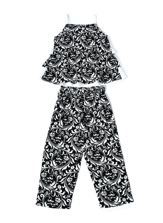 BELLA MODA Bella Moda Printed Layered Strappy Top and Pants Set  - Image 3