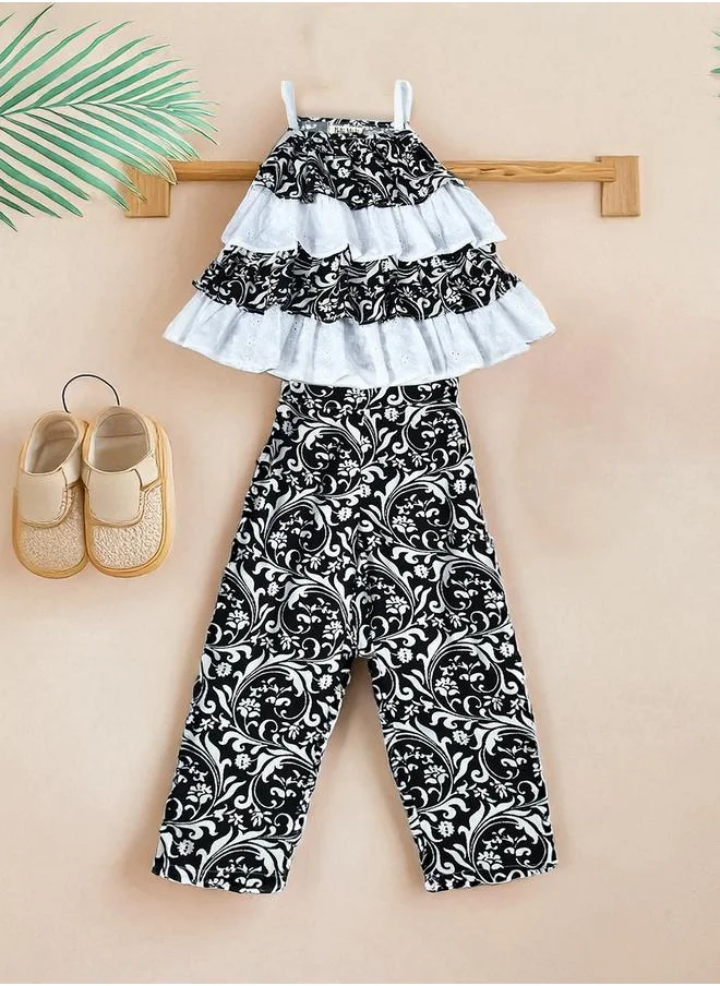 بيلا مودا Bella Moda Printed Layered Strappy Top and Pants Set