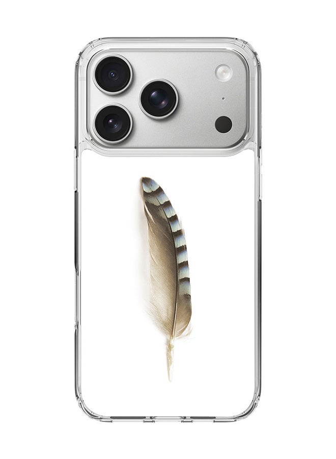 Stylizedd Classic Clear MagSafe Case for iPhone 17 Pro , Hybrid Soft Case Flexible Edges Anti Drop TPU PC Gel Thin Transparent Cover [ Designed for iPhone 17 Pro ] - Lonely Feather