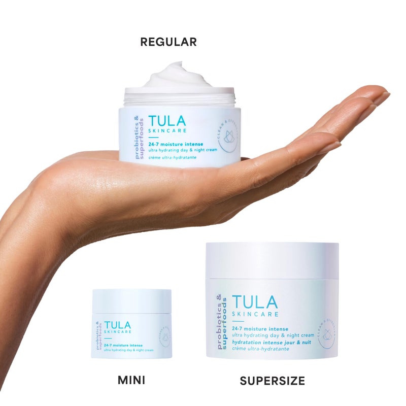 TULA Skin Care 24-7 Moisture Intense Ultra Hydrating Day & Night Cream - Travel-Size, Ultra Nourishing Moisturizer for Face. Soothe Skin, Maintain Skin Balance & Improve Skin Smoothness, 0.5 oz. - Image 3