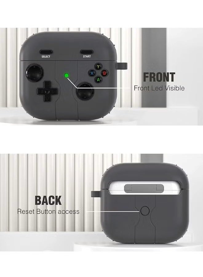 جراب واقٍ مع سلسلة مفاتيح لأجهزة Airpods 3، تصميم لاعب ألعاب، غطاء واقٍ ناعم من السيليكون لأجهزة Airpods الجيل الثالث 2021 - Image 4