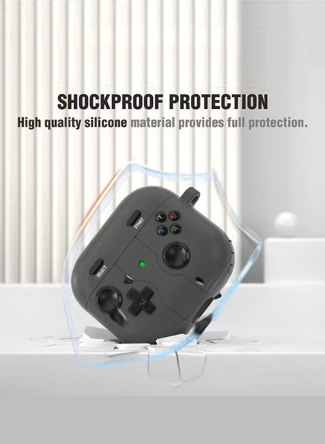 جراب واقٍ مع سلسلة مفاتيح لأجهزة Airpods 3، تصميم لاعب ألعاب، غطاء واقٍ ناعم من السيليكون لأجهزة Airpods الجيل الثالث 2021 - Image 3