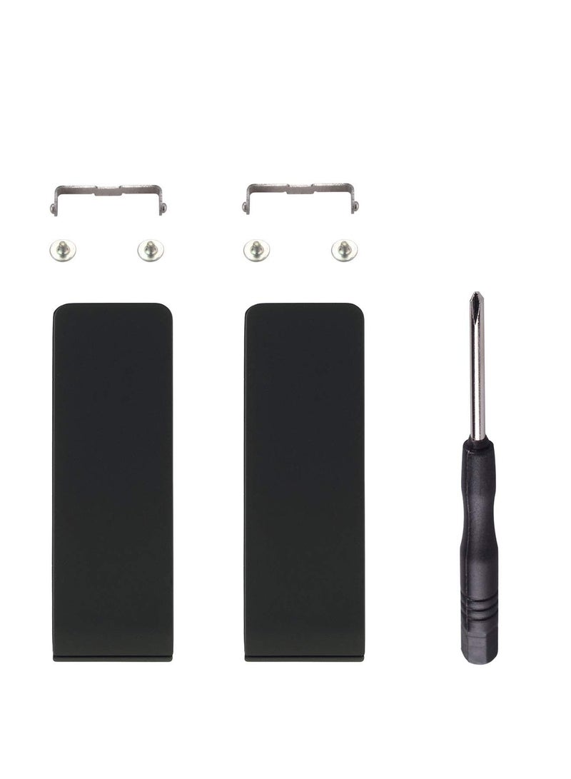 واي آند دي 2 Set of Black Soft Touch Replacement Kickstand for Nintendo Switch Console, Back Bracket Holder Kick Stand - Console NOT Included - Image 1