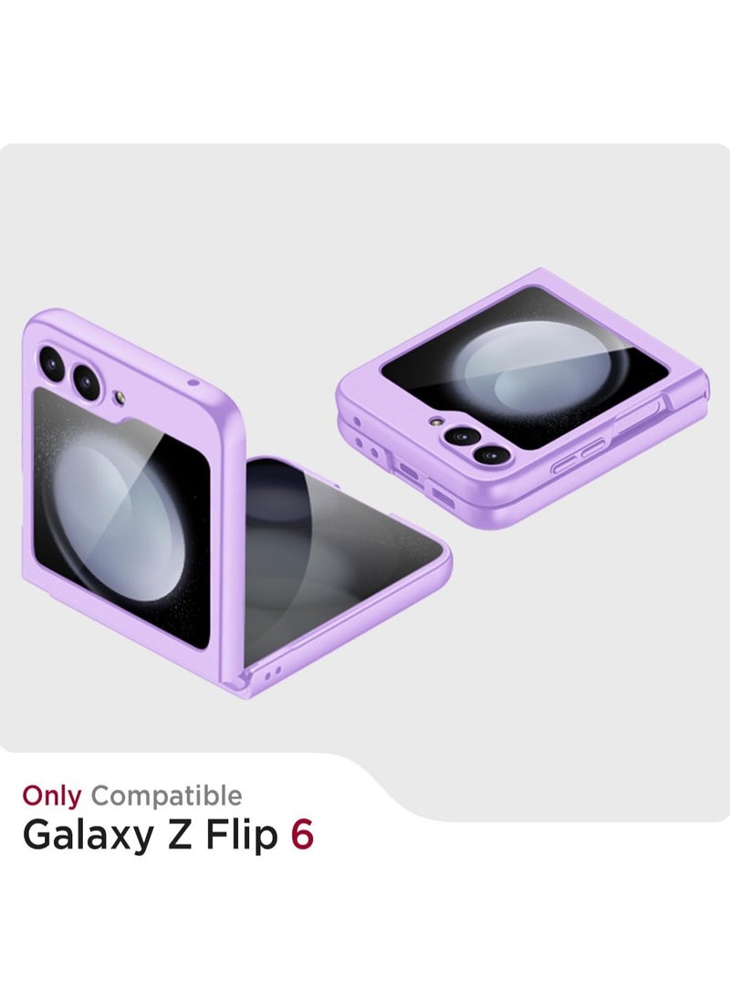 GKK - Ultra-Thin Case Compatible with Samsung Galaxy Z Flip 6, Matte Polycarbonate with Camera & Screen Protector Anti-Scratches Shockproof Flexible Protective Cover - Purple - Image 1