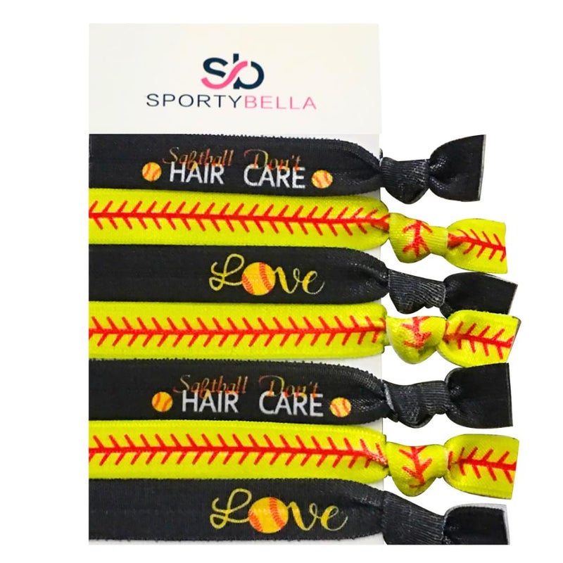 Infinity Collection Girls Hair Accessories Softball Hair Ties Gift for Softball Players and Teams