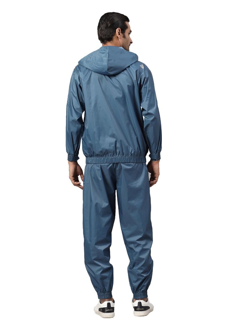 Invincible Men's Sauna Suit (Deep Blue Pro Deluxe, S) - Image 2