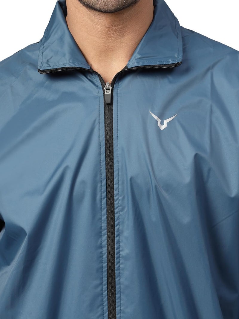 Invincible Men's Sauna Suit (Deep Blue Pro Deluxe, S) - Image 5