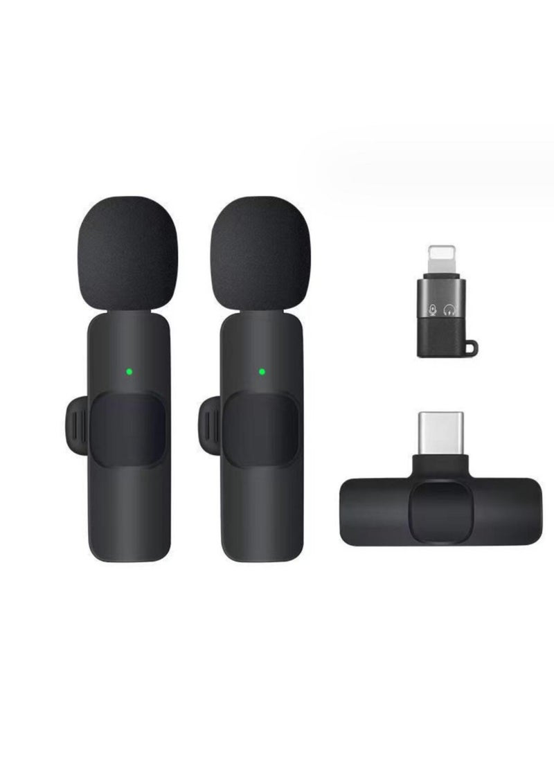Generic - Wireless Lavalier Microphone Lapel Mic Mini For iPhone Android Cell Mobile Phone PC Tiny Micro Tie Mikrofon Mike Dual Bluetooth - Image 1