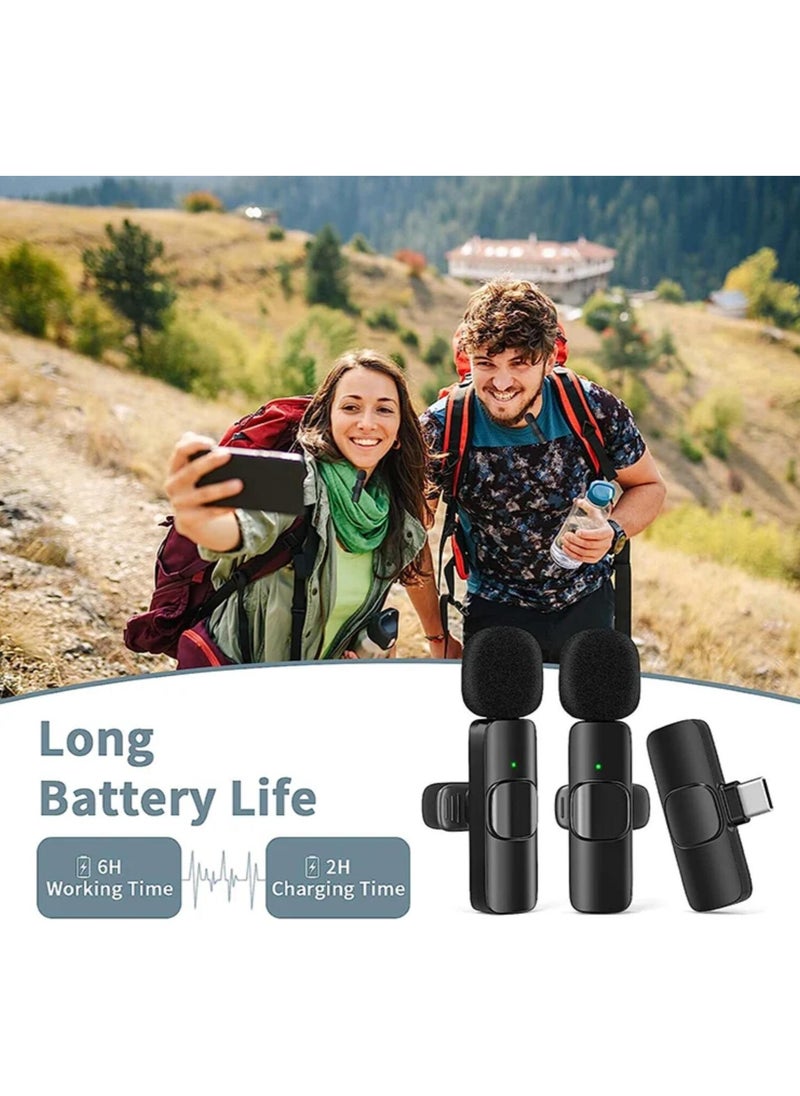 Generic - Wireless Lavalier Microphone Lapel Mic Mini For iPhone Android Cell Mobile Phone PC Tiny Micro Tie Mikrofon Mike Dual Bluetooth - Image 1