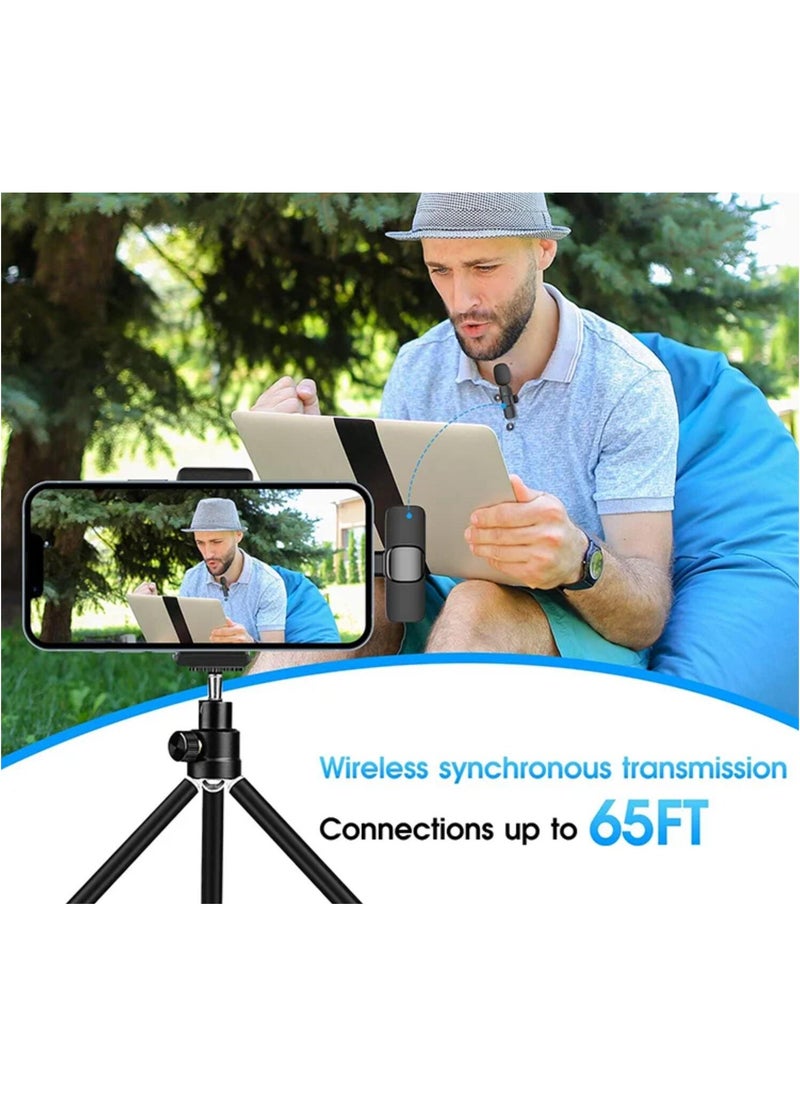 Generic - Wireless Lavalier Microphone Lapel Mic Mini For iPhone Android Cell Mobile Phone PC Tiny Micro Tie Mikrofon Mike Dual Bluetooth - Image 1