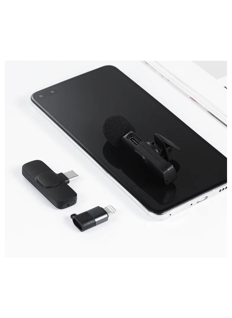Generic - Wireless Lavalier Microphone Lapel Mic Mini For iPhone Android Cell Mobile Phone PC Tiny Micro Tie Mikrofon Mike Dual Bluetooth - Image 1