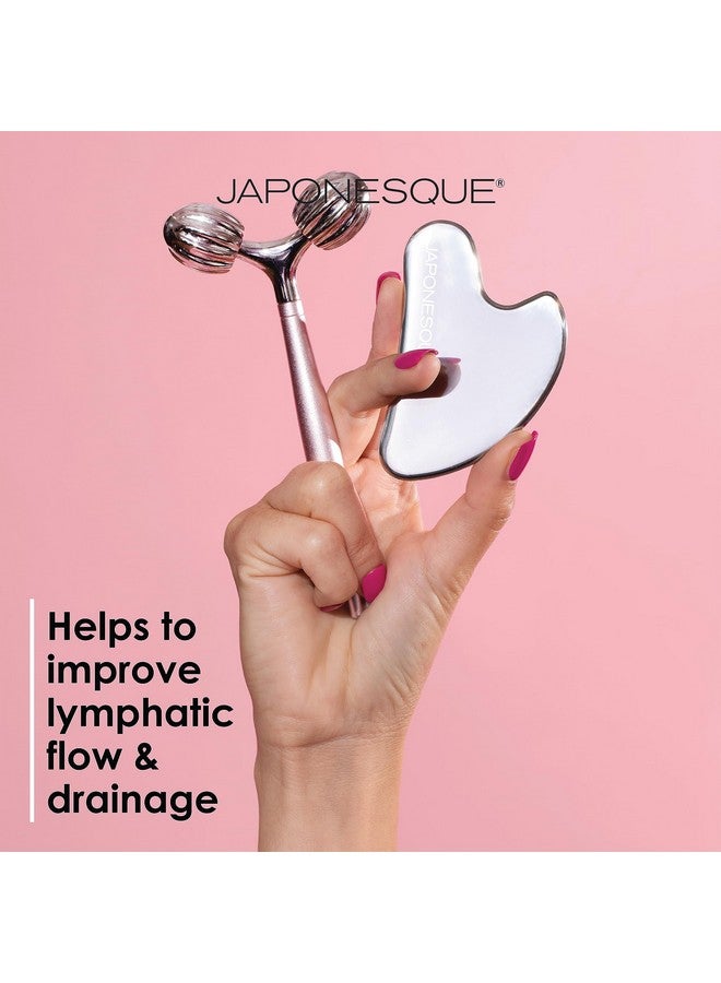 جابونيسك أداة يابانية للعناية بالبشرة، أداة تدليك الوجه على شكل حرف V لتصريف الليمف، وتدليك الوجه، وتخفيف التوتر وتحسين امتصاص منتجات العناية بالبشرة - Image 3