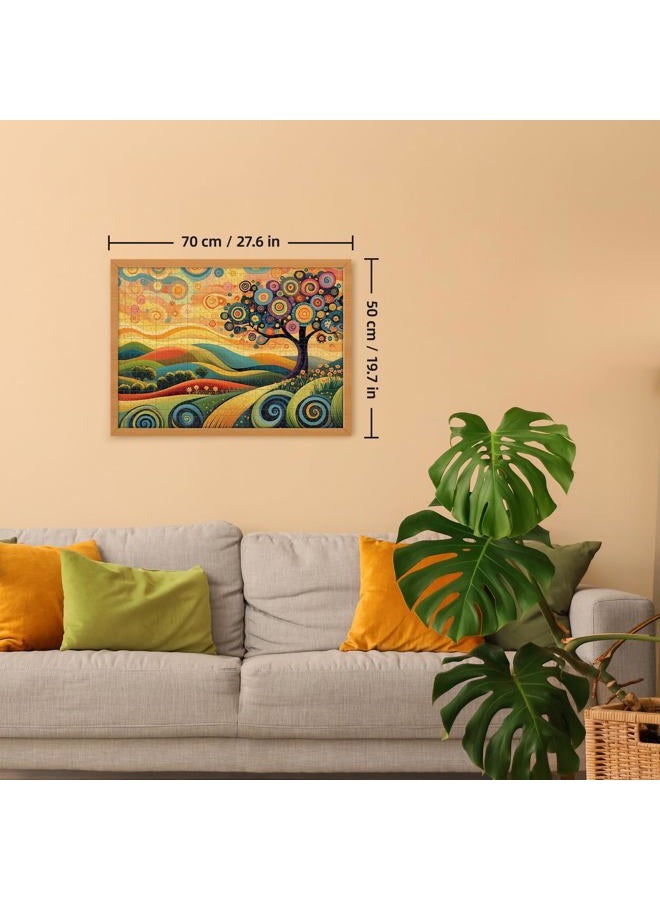 Hiwhy Colorful Tree Landscape 1000 Piece Puzzle for Adults - Fun Puzzles Art Painting Jigsaw Puzzles Family Game Home Decor - Image 3