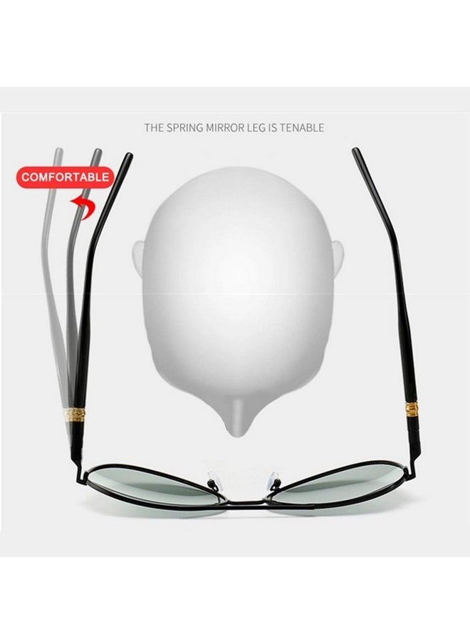 Elegante - ELEGANTE Metal Body Polarized Aviator Sunglasses for Men & Women, Thick Leg with Polarized Testing Card (C4 - Yellow Night Drive) - Image 1