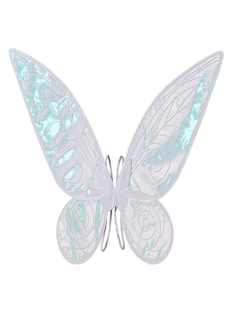 Fairy Wings for Adults, Butterfly Wings for Girls, Angel Wings, Fairy Costume for Women Halloween Dress Up Party Favor White, Medium - Image 1