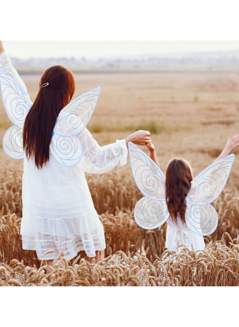 Fairy Wings for Adults, Butterfly Wings for Girls, Angel Wings, Fairy Costume for Women Halloween Dress Up Party Favor White, Medium - Image 2