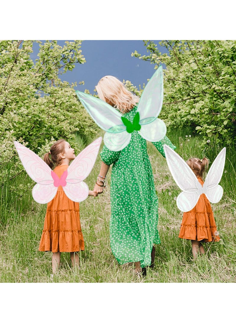 Fairy Wings for Adults, Butterfly Wings for Girls, Angel Wings, Fairy Costume for Women Halloween Dress Up Party Favor White, Medium - Image 3