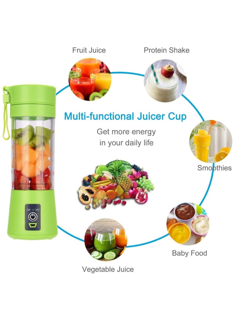 Portable Blender, Personal Size Blender Shakes And Smoothies, Mini Juicer Cup Usb Rechargeable, Handheld Travel Blender Fruit Mixer 380ml - Image 3