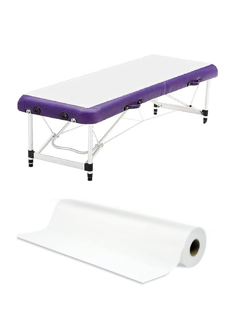 لفة سرير استخدام مرة واحدة، ملاءات طاولة تدليك غير منسوجة، مقاس 180 × 80 سم، غطاء طاولة فحص للرعاية الصحية، حضانات الأطفال، صالونات التجميل, التدليك والمساج والنوادي الصحية. 50 قطعة/لفة - Image 1