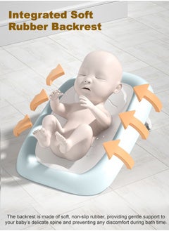 BAYBEE Baby Bath Seat Chair For Newborn Babies Baby Bathtub And Height Adjustable Toddlers Baby Shower Seater For Kids 0-12 Months Blue  - Image 3