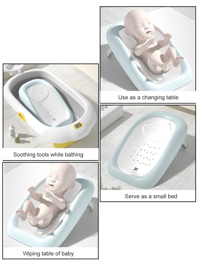 BAYBEE Baby Bath Seat Chair For Newborn Babies Baby Bathtub And Height Adjustable Toddlers Baby Shower Seater For Kids 0-12 Months Blue - Image 2