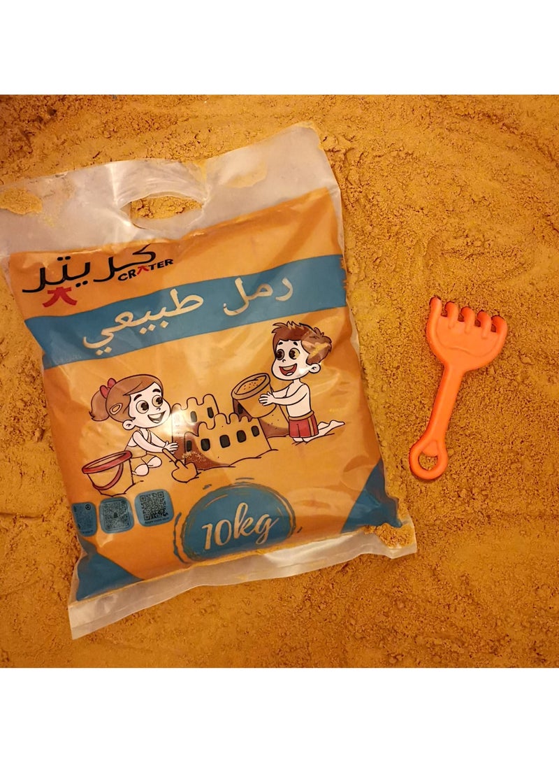 Crater Washed, dried and sterilized natural sand 10 kg Ideal for sandbox and outdoor use Fun to play with and develop skills.  - Image 1