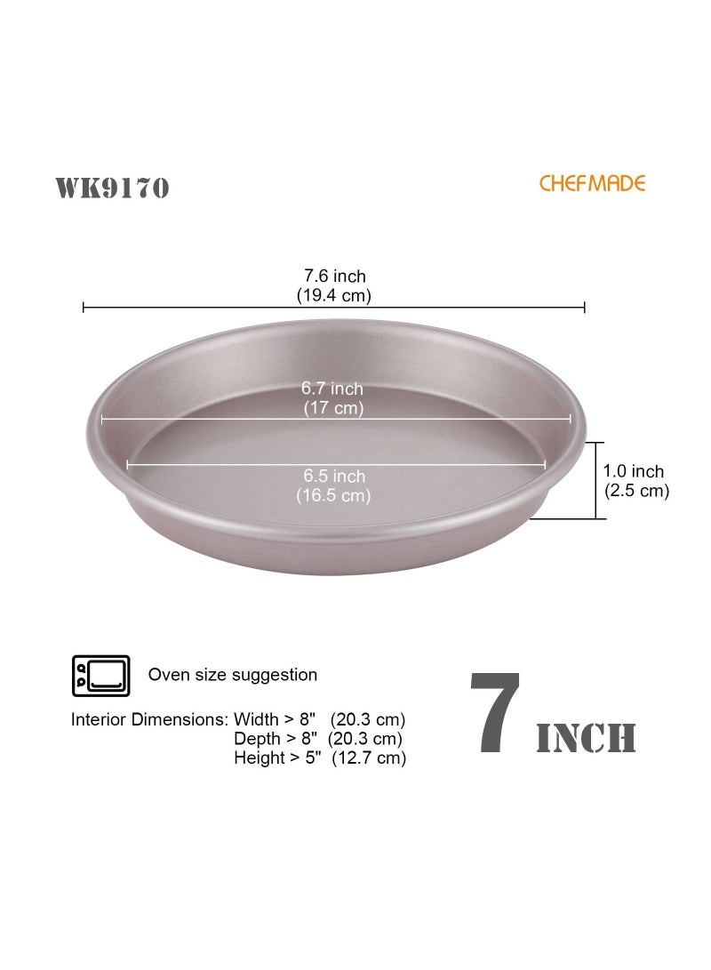 chefmade Pizza Pan 7 Inch Non Stick Pancake Bakeware - Image 2